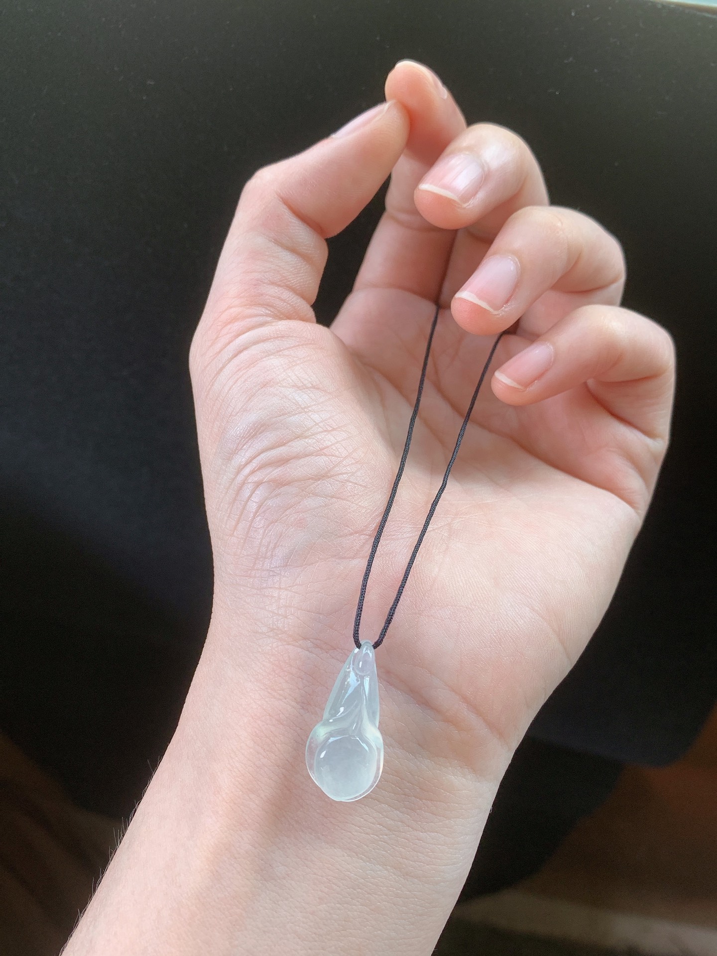 翡翠冰种玉兰花，冰透起光 种老无裂，裸石22.2*11*6.4mm 724lzxy