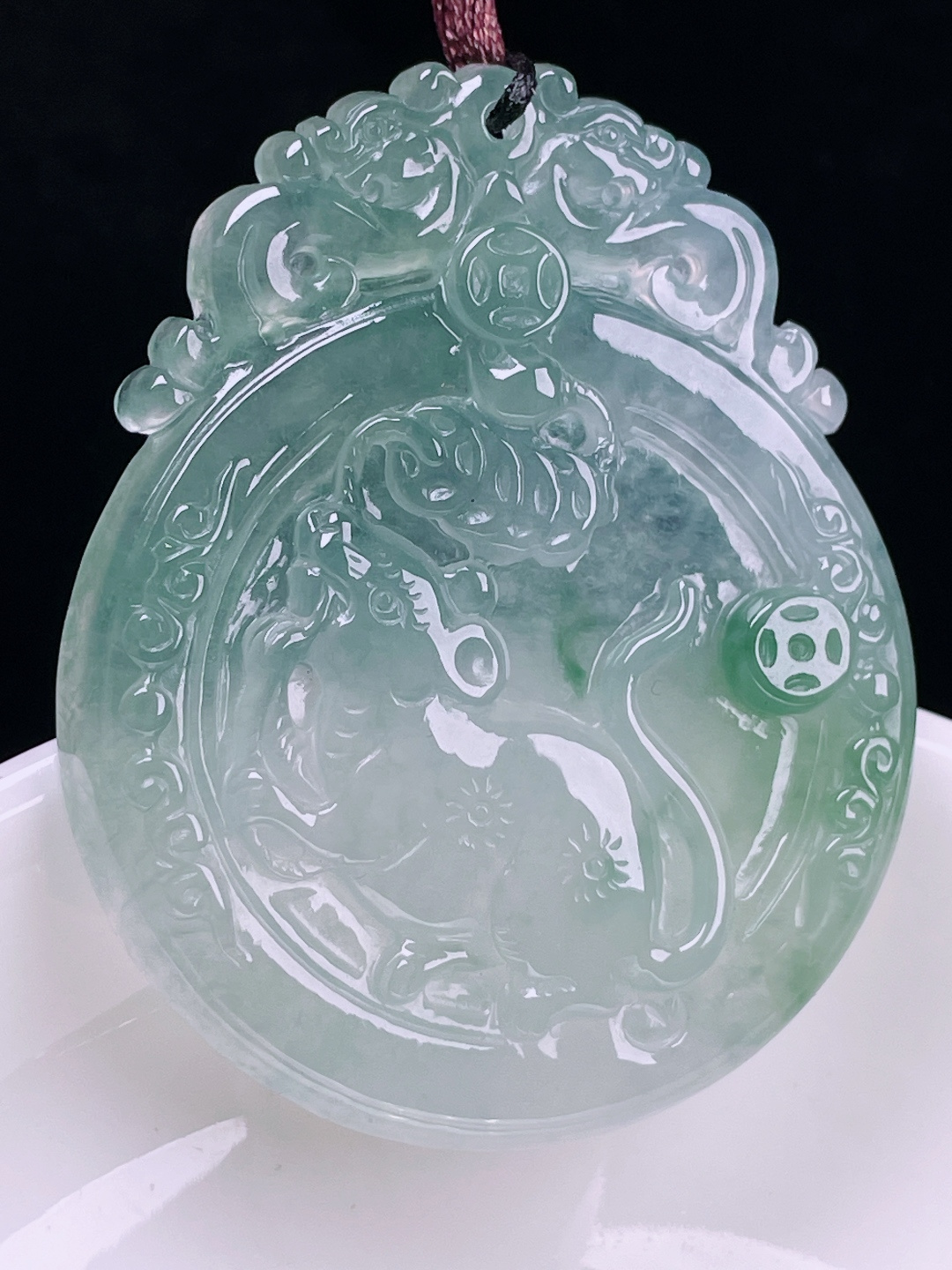 ️，老种起光，细底通透，尺寸：49/40/5.6mm0724