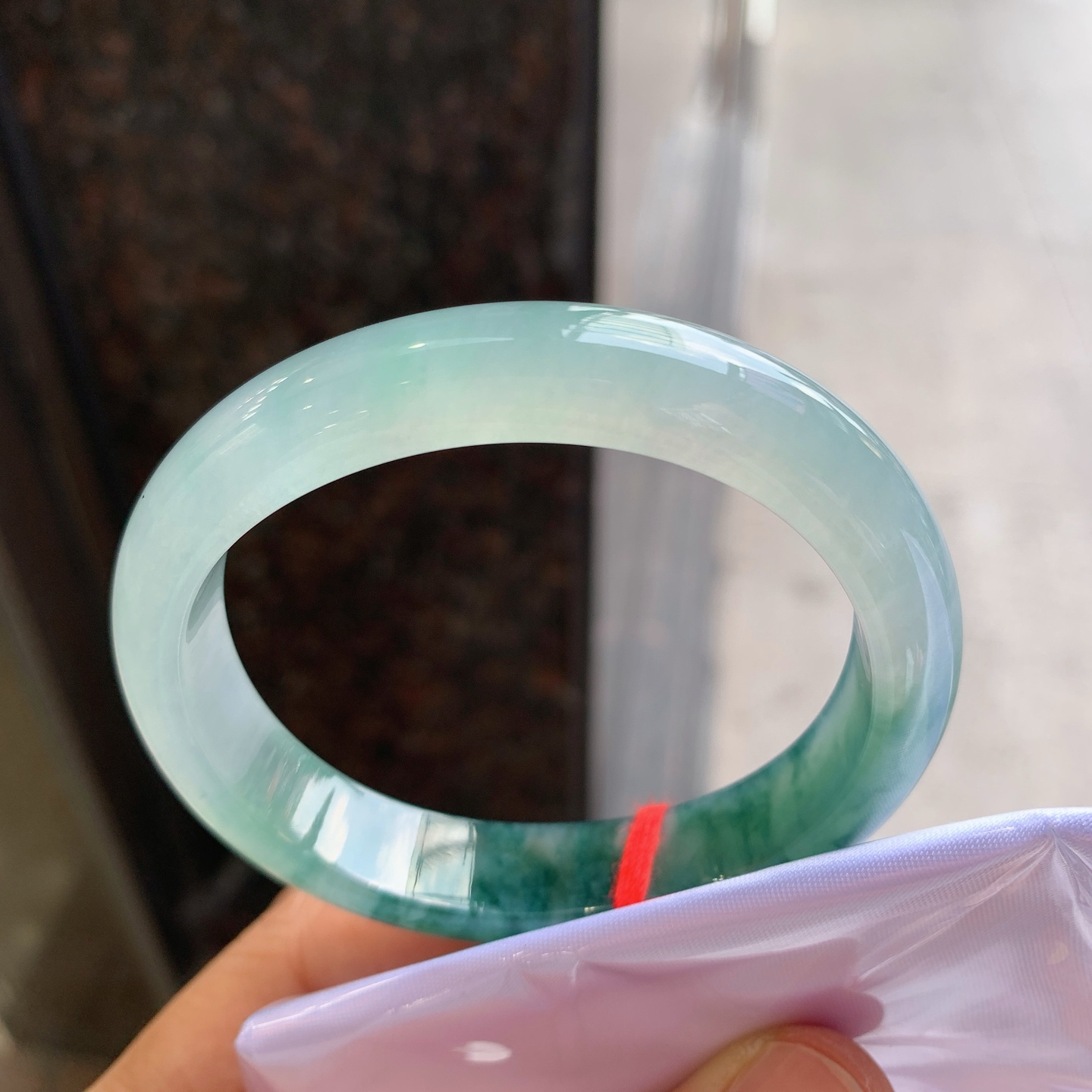 贵妃冰飘花 微细纹 尺寸：55.4/48/12.2/8 冰润