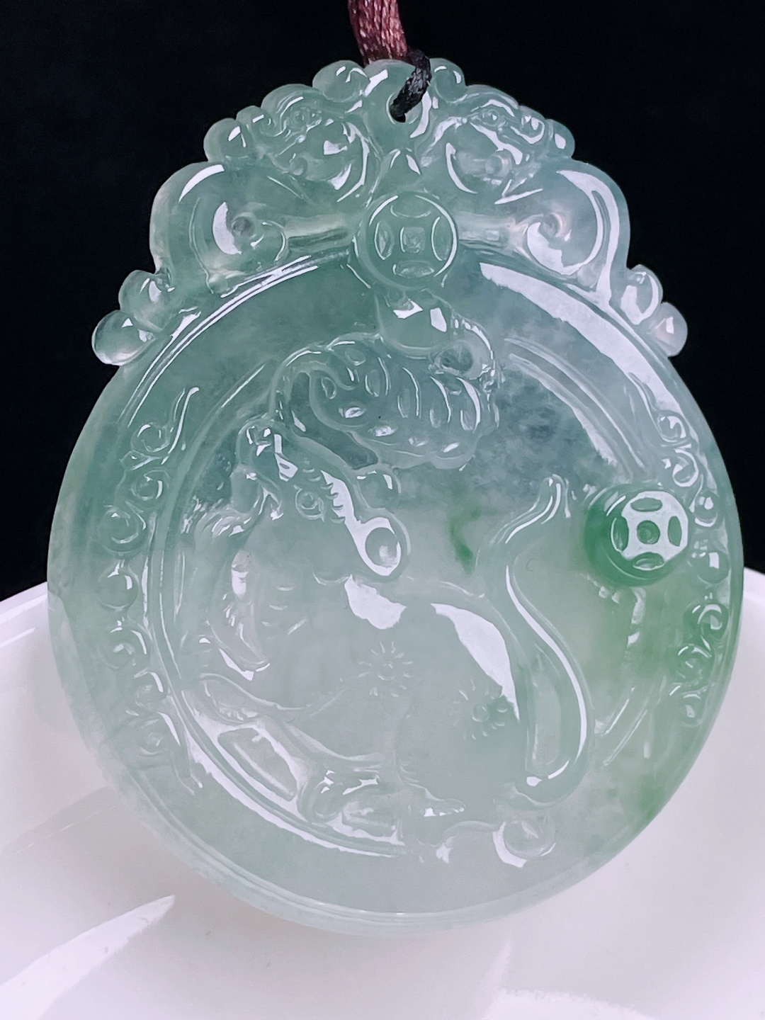 ️，老种起光，细底通透，尺寸：49/40/5.6mm0724