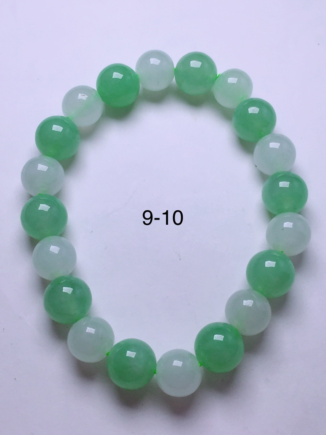 ️绿珠子手串，晶莹剔透，新颖时尚，9-10