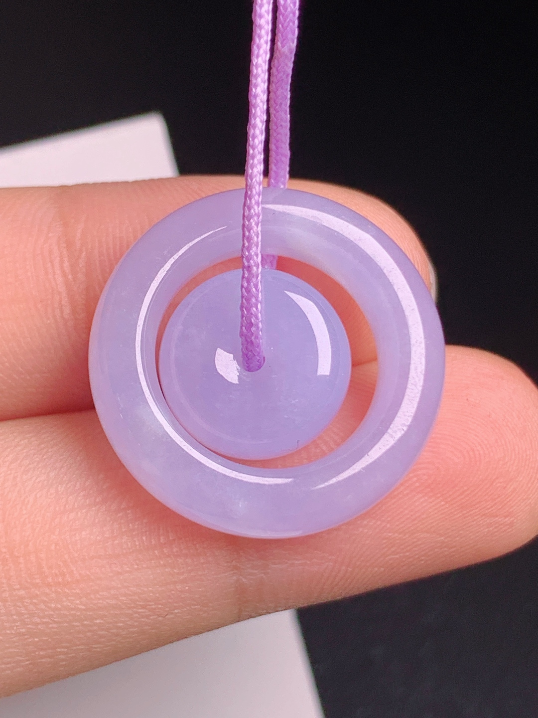 ️ 色泽温柔均匀玉质细腻，内外同心平安圆满，裸石素雅显气质 68