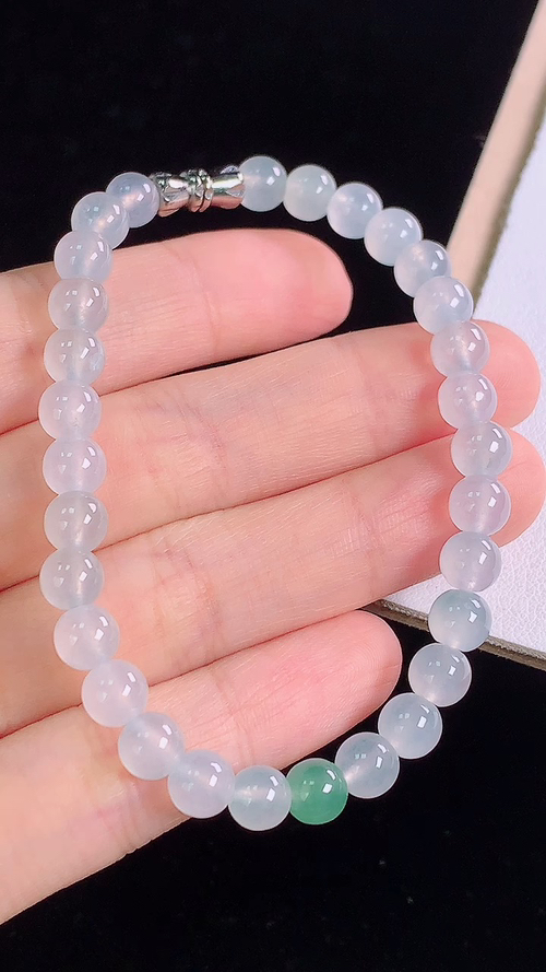 冰种手链，尺寸:6.1-6.1mm 20