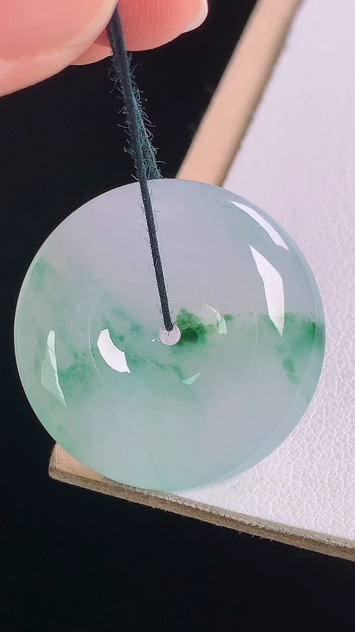 冰飘花平安扣，无裂，尺寸:26.8-6.5mm 20
