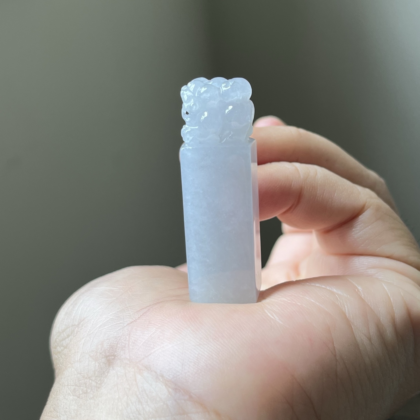 冰貔貅印章吊坠多用款，种水好，无裂，尺寸45.3×14.1×11.5，超值