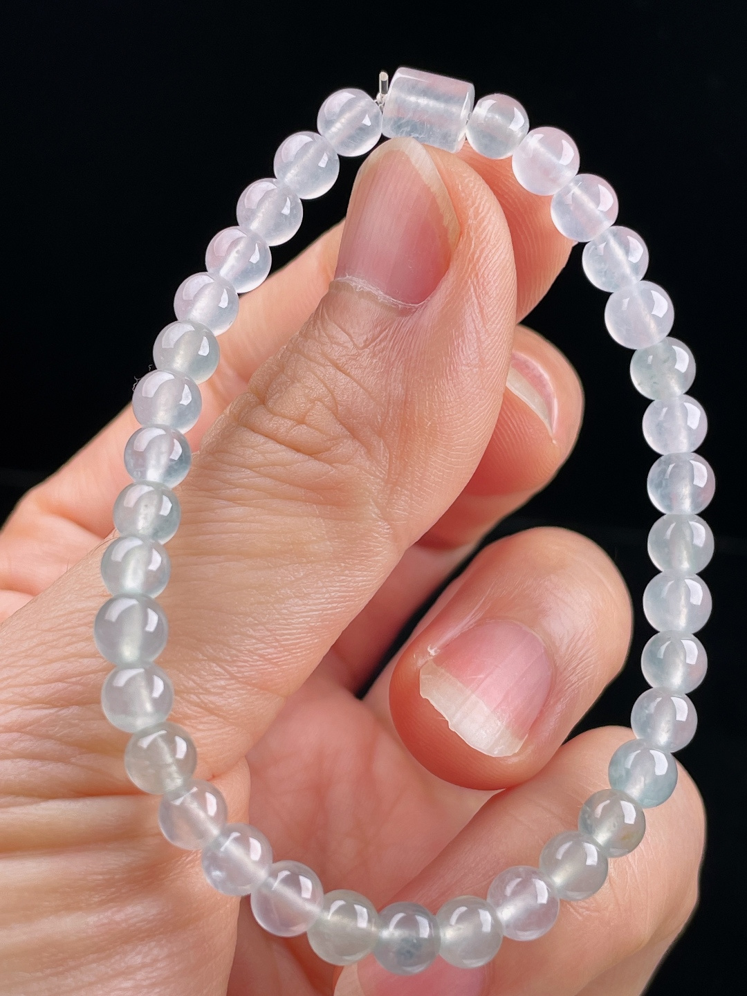 ️冰种手串，老种起光，细底通透，尺寸：5.8mm0725