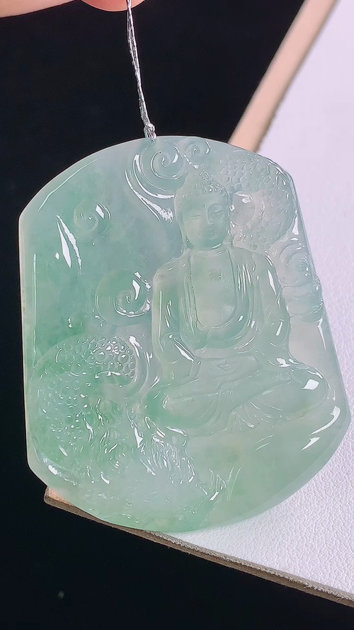 ️冰晴神龙大日如来，无裂，尺寸:50.4-41.7-5.6mm 18