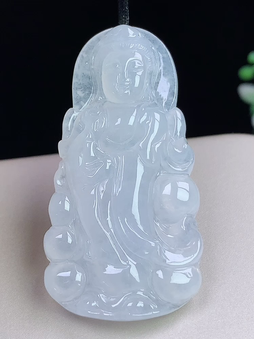 冰种观音，无裂，尺寸46.5-24-5.5mm，Q25hwa