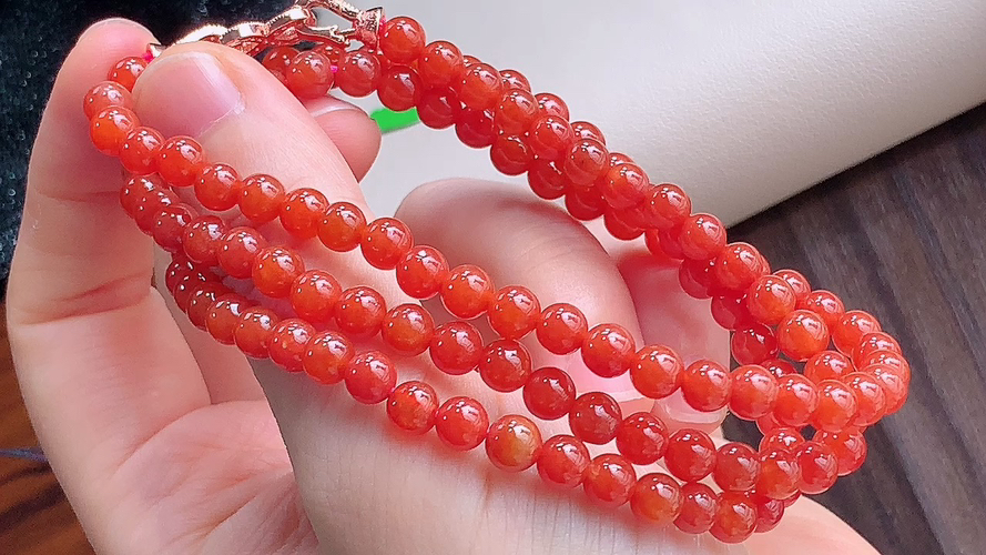 ️ 红翡珠链，尺寸取一5.2mm，包A附证书