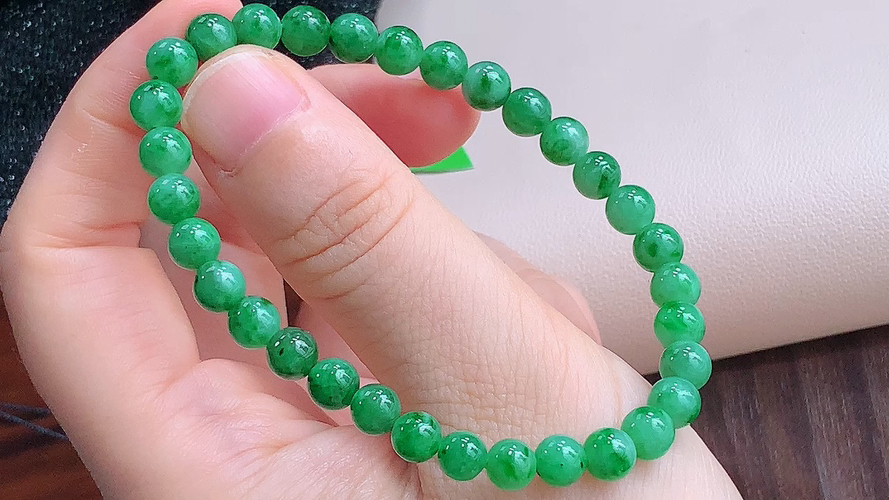 ️ 飘绿手串，尺寸取一6.0mm，包A附证书