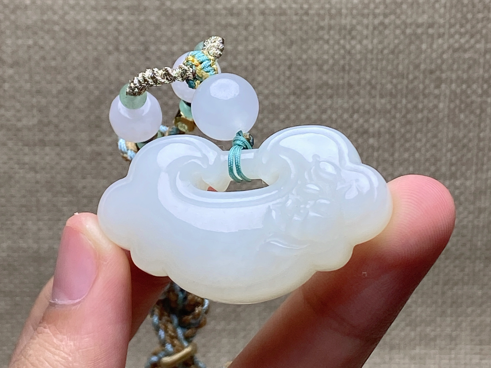 老坑和田玉 如意锁羊脂白玉锁挂件，尺寸45/25/12重26.9克，如意锁美好寓意事事如意心想事成，