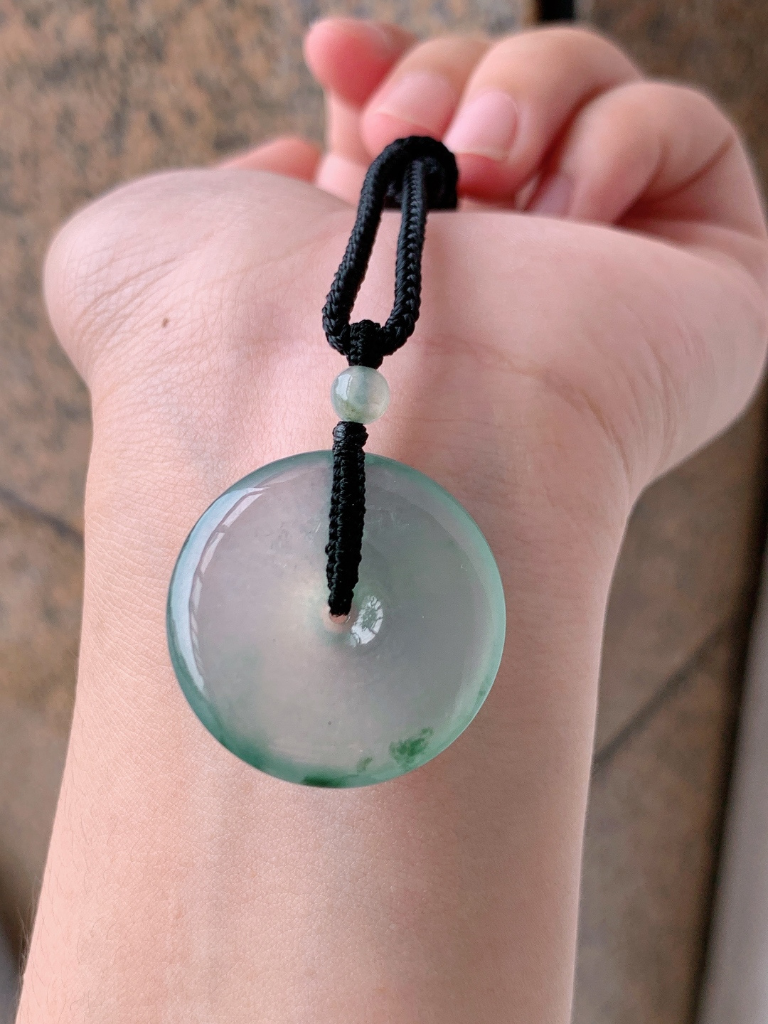 ️ 冰种飘花平安扣，翠影轻浮，空灵飘逸