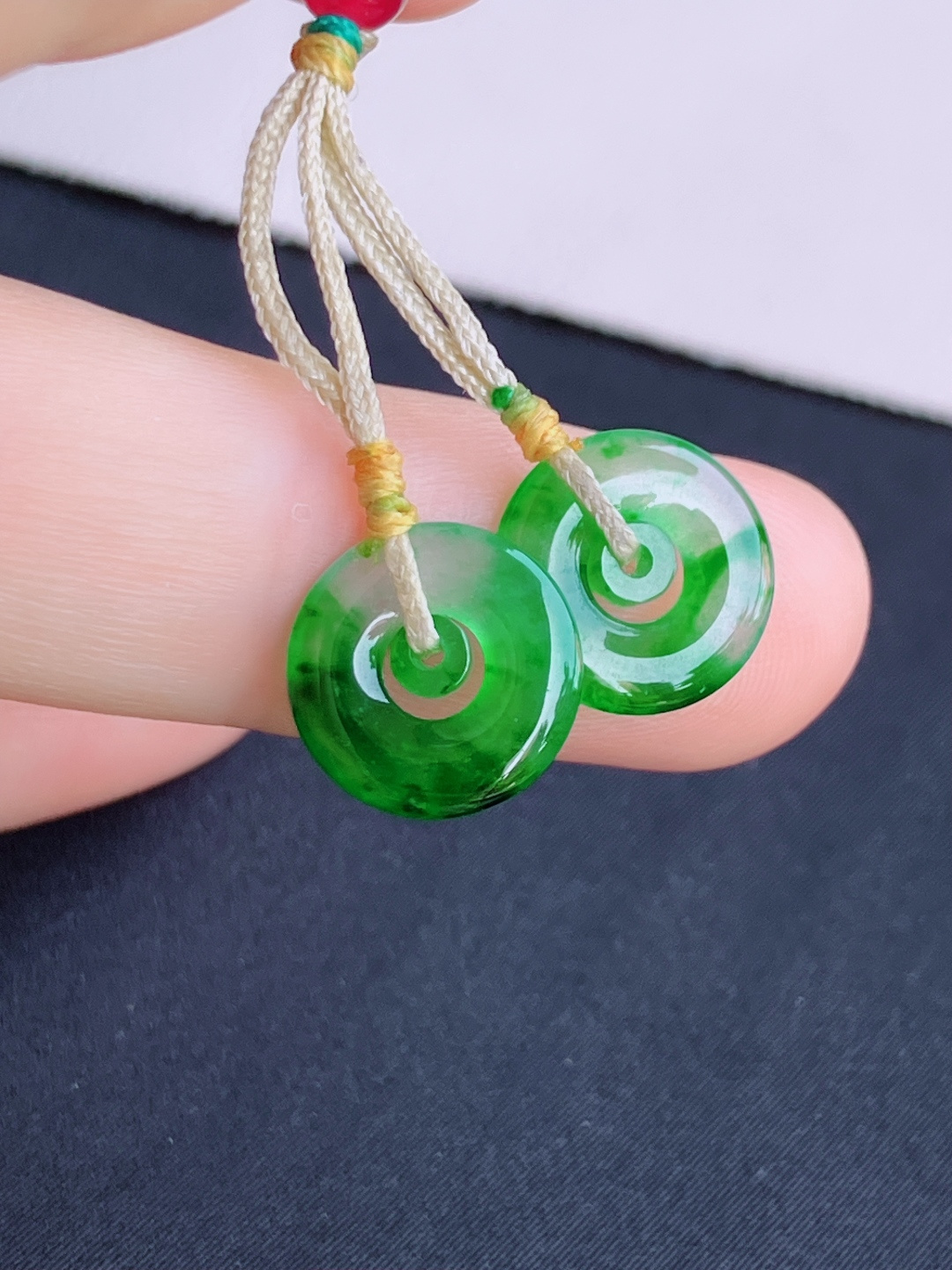 翠绿耳环，简约时尚，尺寸11/2.3/自然光实拍
