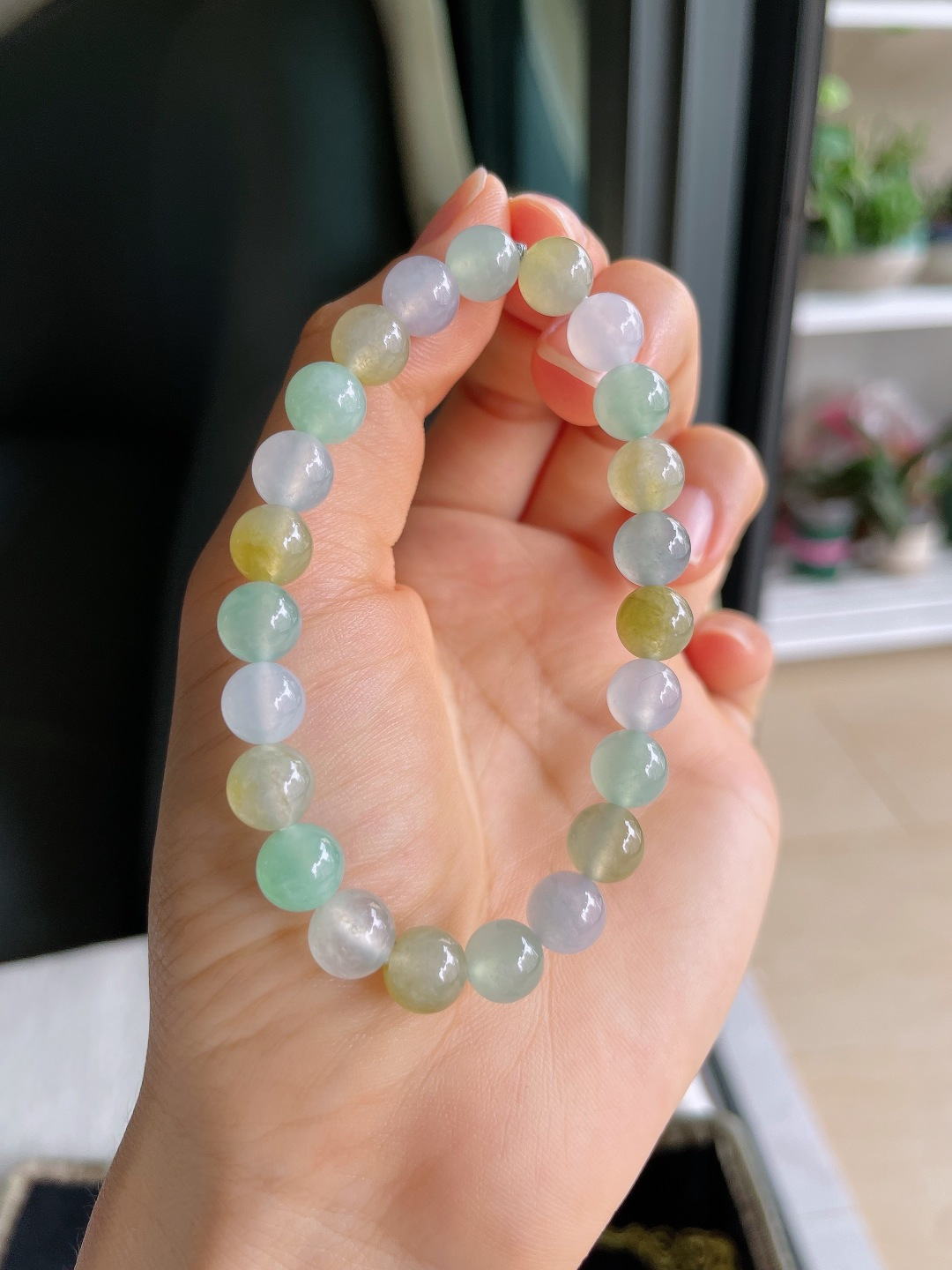 ️，天然翡翠A货，冰多宝手串，尺寸：8mm。【编3885】