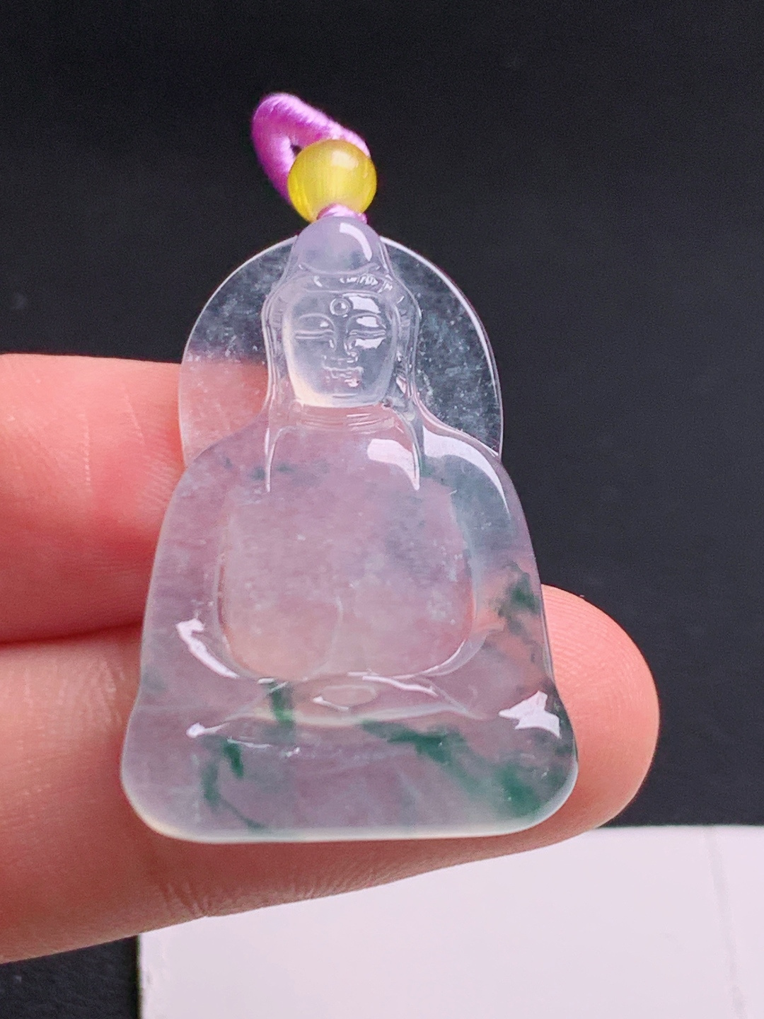 ️ 冰种飘花观音，冰透起光，飘花灵动，清逸圣洁 裸石29.5-21.2-4.2 49
