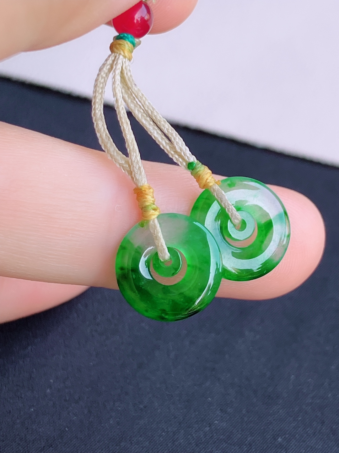 翠绿耳环，简约时尚，尺寸11/2.3/自然光实拍