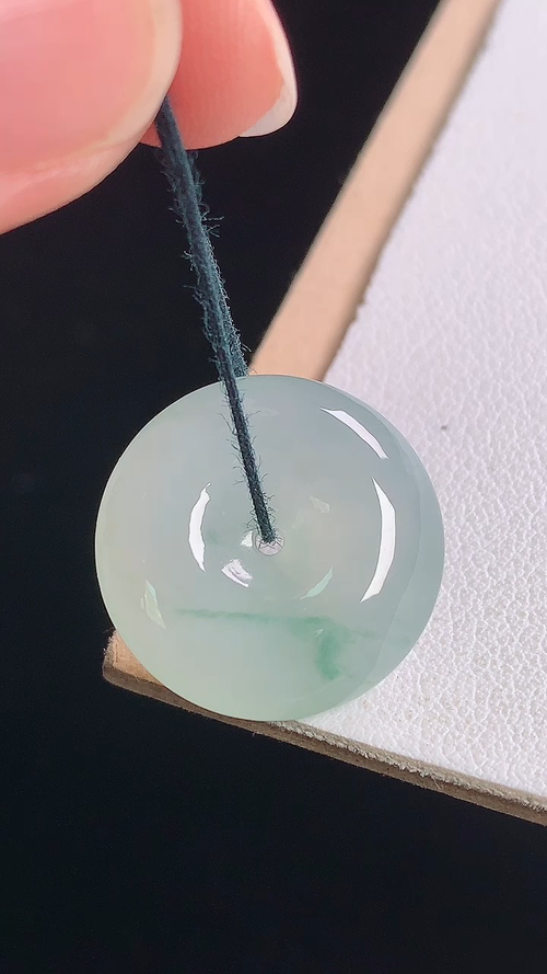 冰飘花平安扣，无裂，尺寸:19.5-6.3mm 24