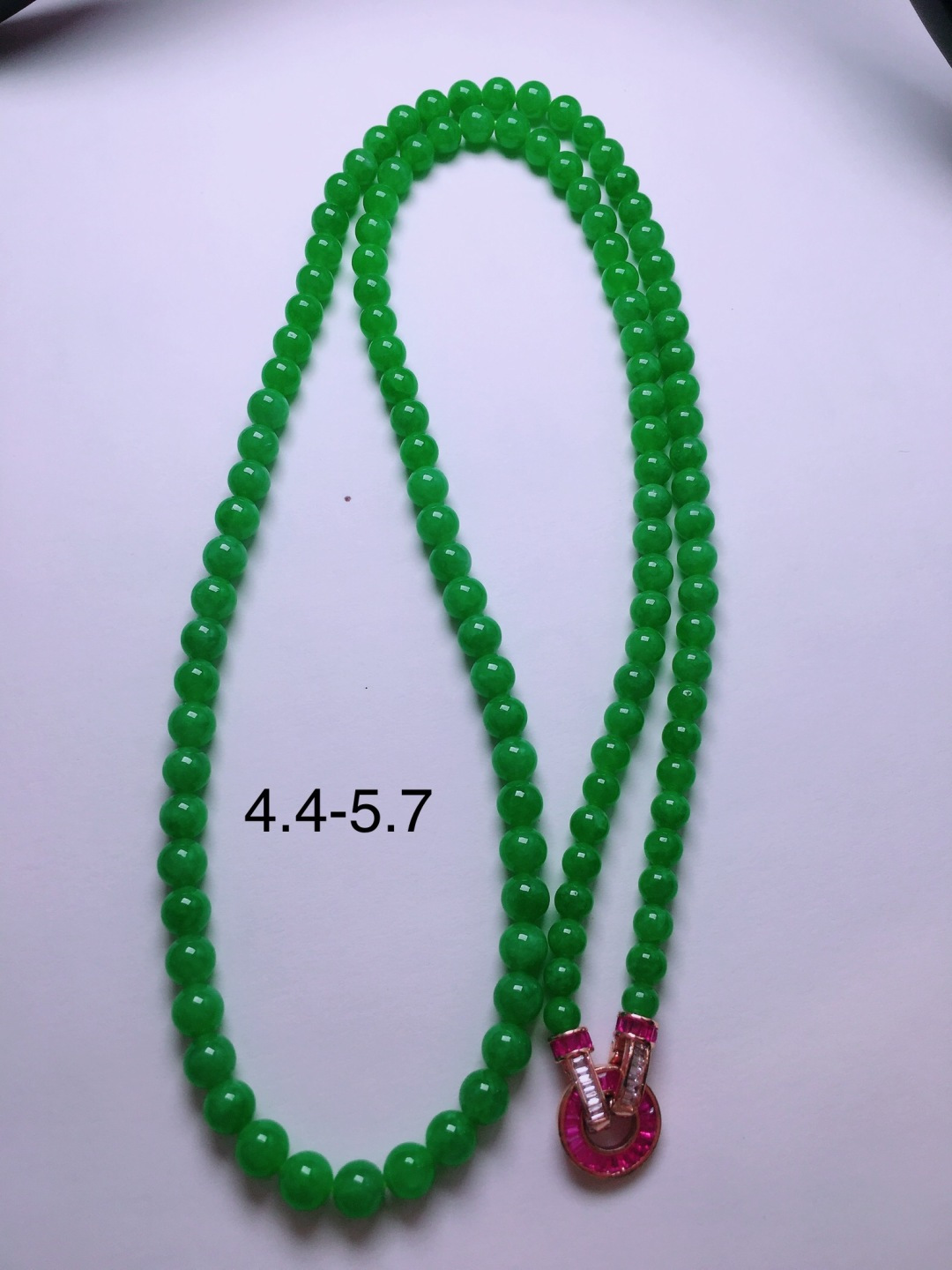️绿珠子项链，晶莹剔透，新颖时尚，4.4-5.7