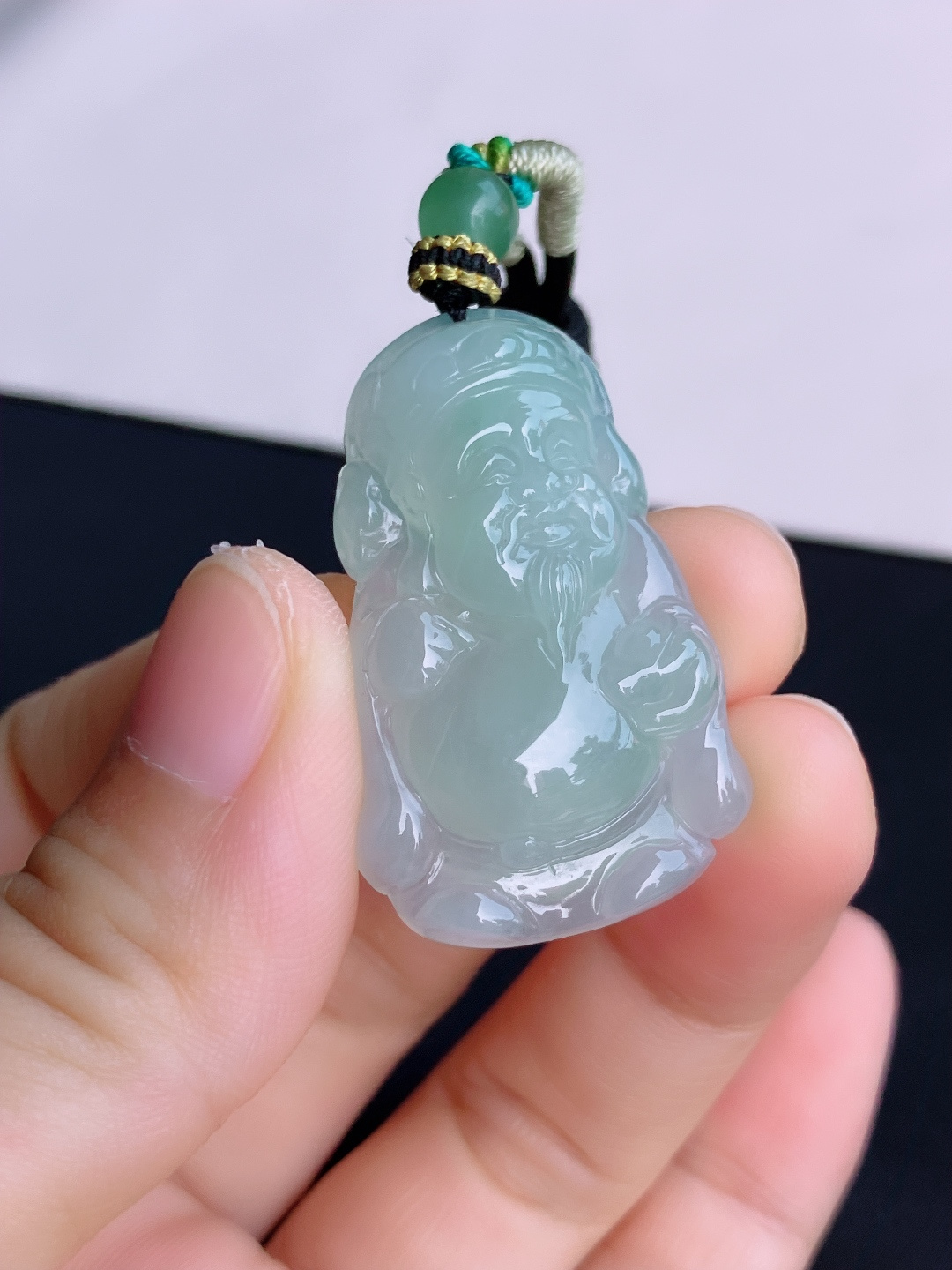 底色财神到，晶莹剔透，尺寸38/24/7.8/自然光实拍