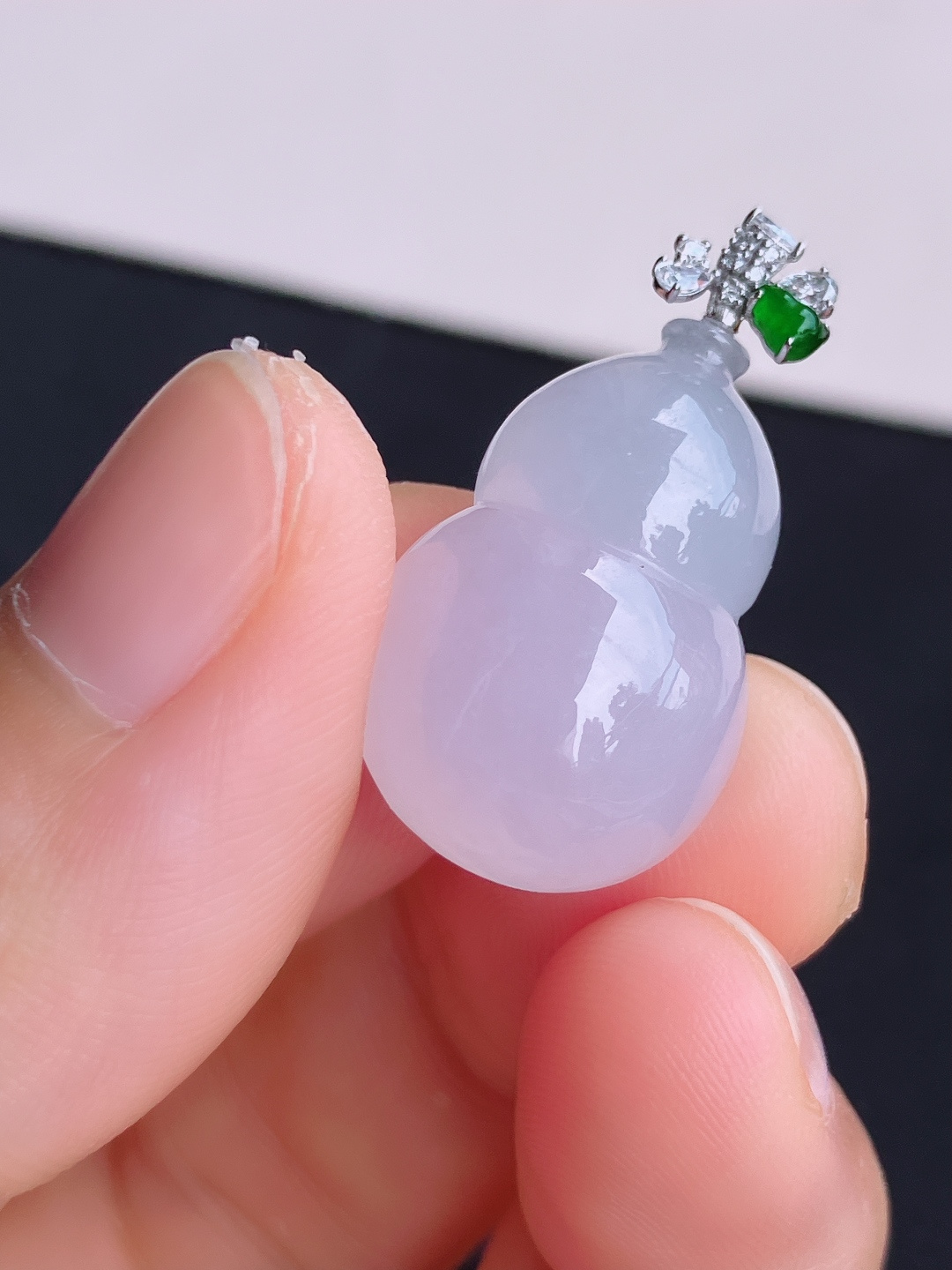 冰紫葫芦，晶莹剔透，尺寸28.5/21.6/15/9/自然光实拍