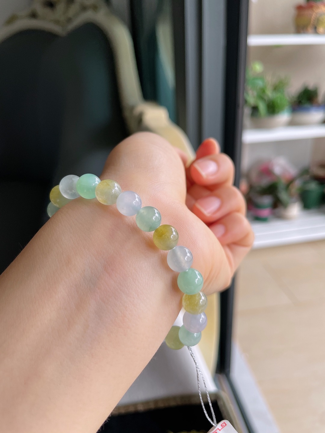 ️，天然翡翠A货，冰多宝手串，尺寸：8mm。【编3885】