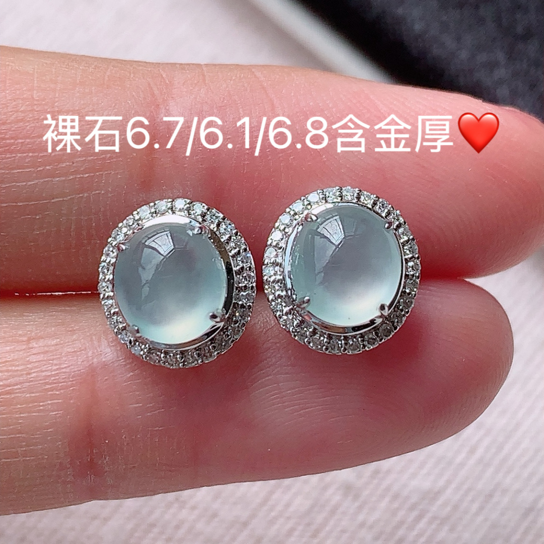️ 耳钉 底子细腻水润 佩戴简单大方，6.7-6.1-6.8