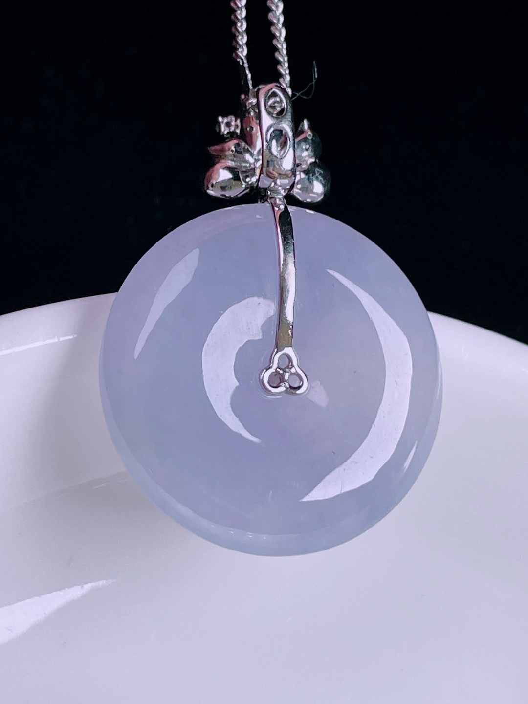 ️平安扣，老种起光，细底通透，尺寸：32/23.3/5.7mm0727