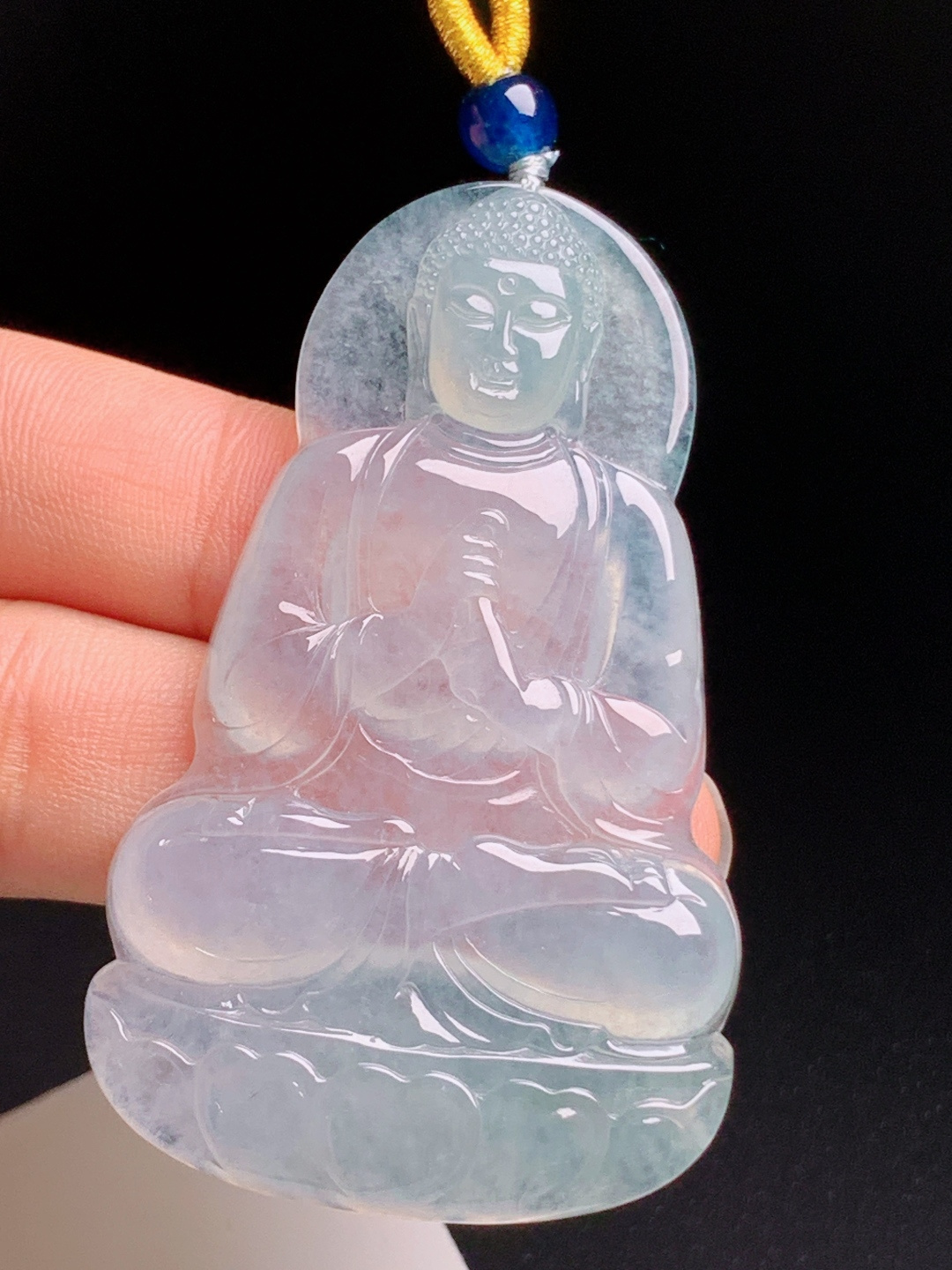 ️  大日如来挂件，玉质冰润澄澈，光感柔和纯粹，雕刻端庄大气
