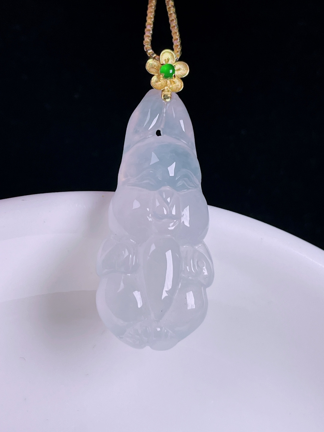 ️兔子，老种起光，细底通透，尺寸：34.8裸石31/13.8/7mm0727