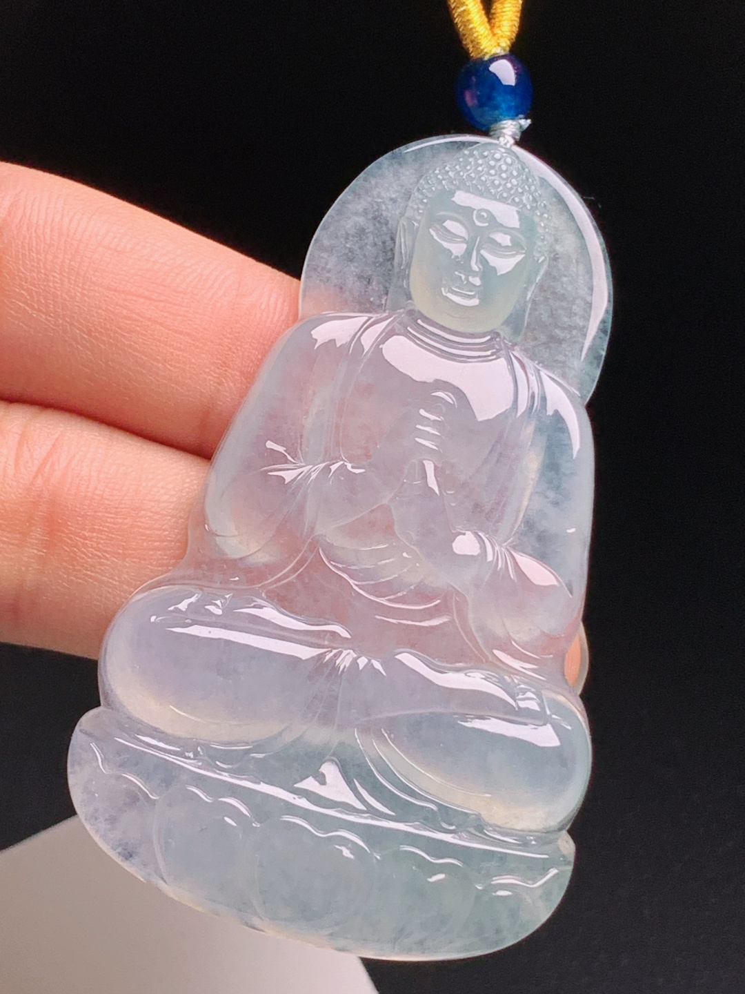 ️  大日如来挂件，玉质冰润澄澈，光感柔和纯粹，雕刻端庄大气