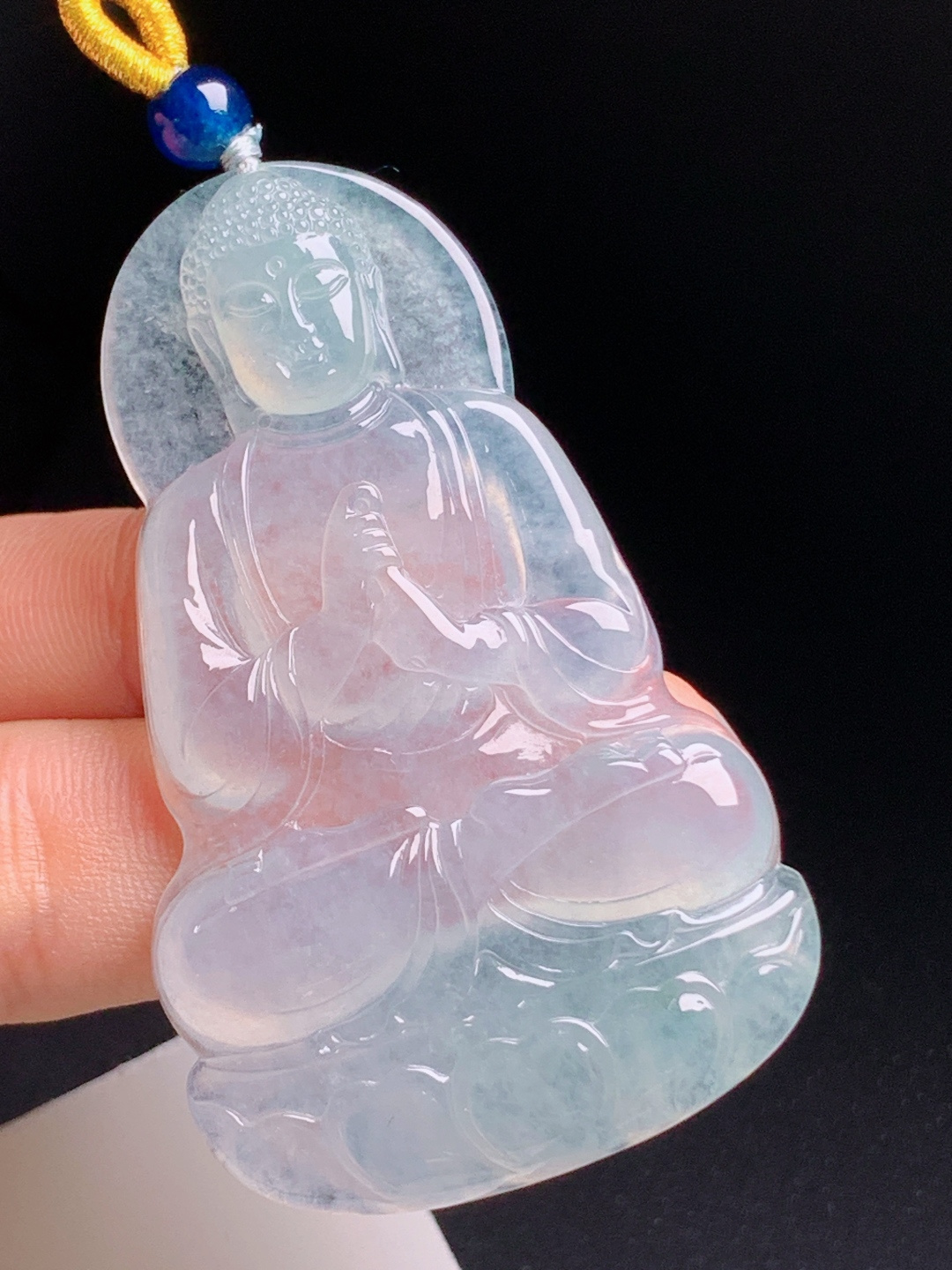 ️  大日如来挂件，玉质冰润澄澈，光感柔和纯粹，雕刻端庄大气