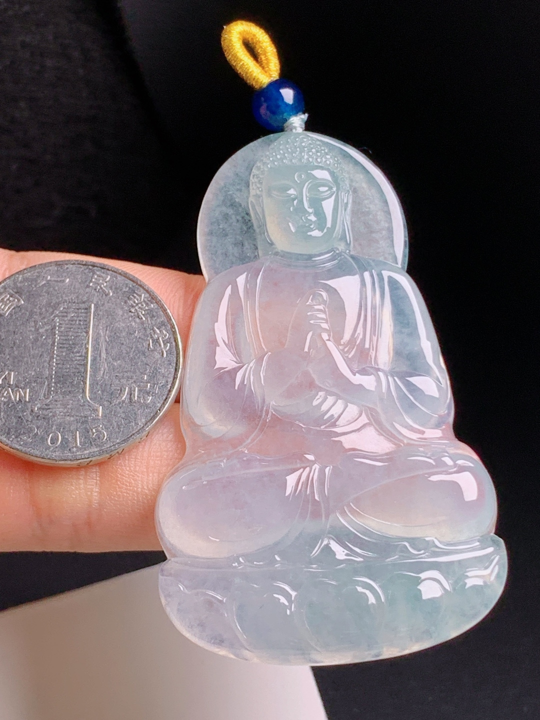 ️  大日如来挂件，玉质冰润澄澈，光感柔和纯粹，雕刻端庄大气