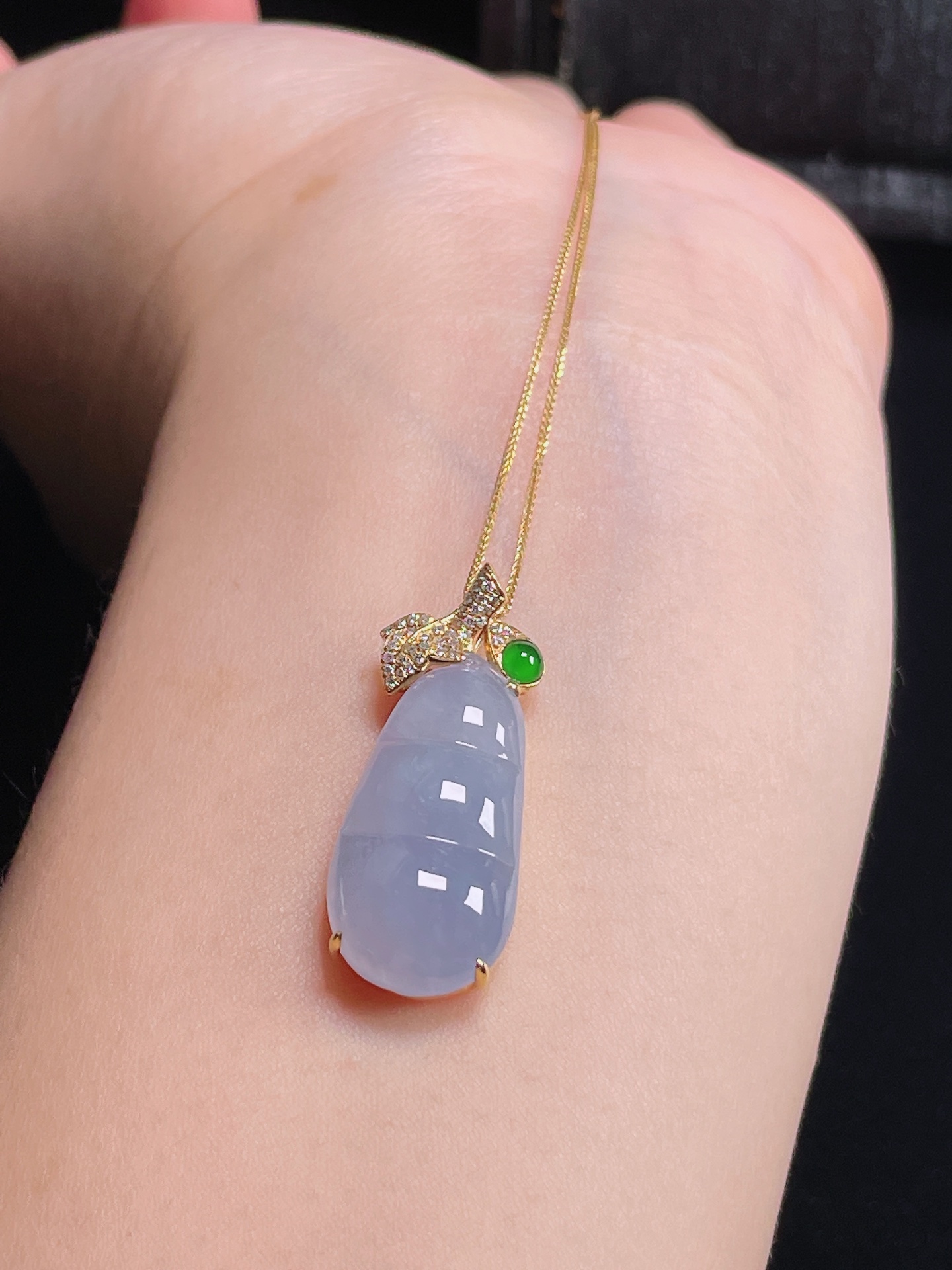 福豆锁骨链 色泽鲜艳 整体：30.1/12.2/7.7