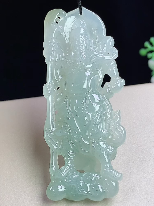 忠义关公牌，无裂，尺寸64.4*26.1*7.1mm，Q27hwa