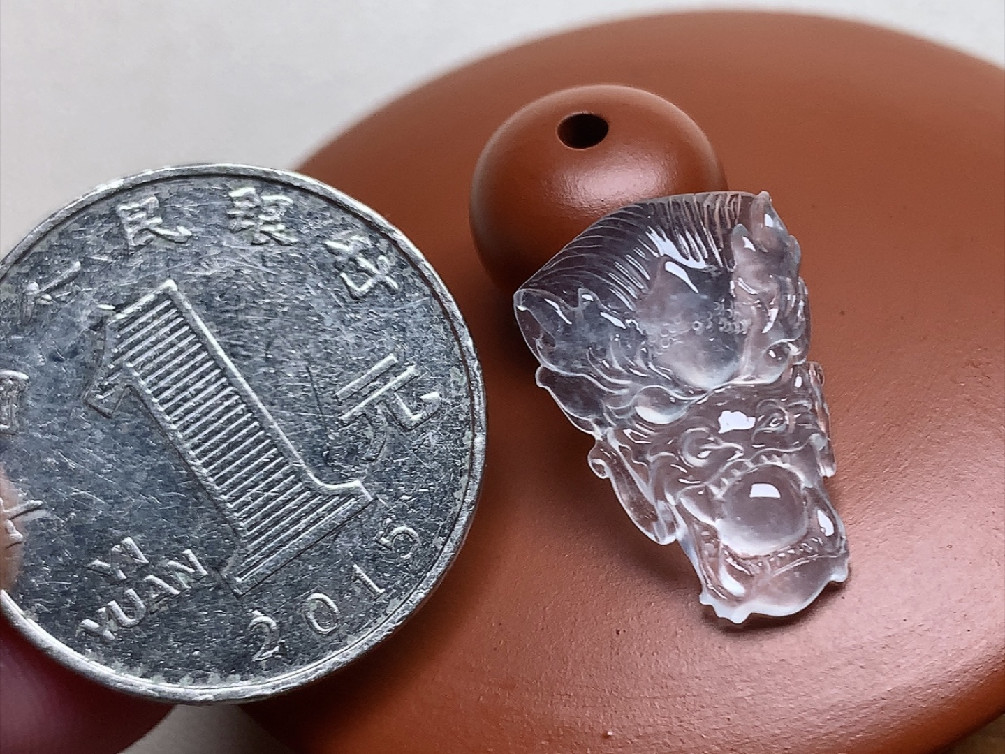 ️ 玻璃种龙头 品质，霸气十足，尺寸19.8*13.3*4.4
