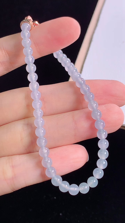 冰种手链，尺寸:4.4-4.4mm 24