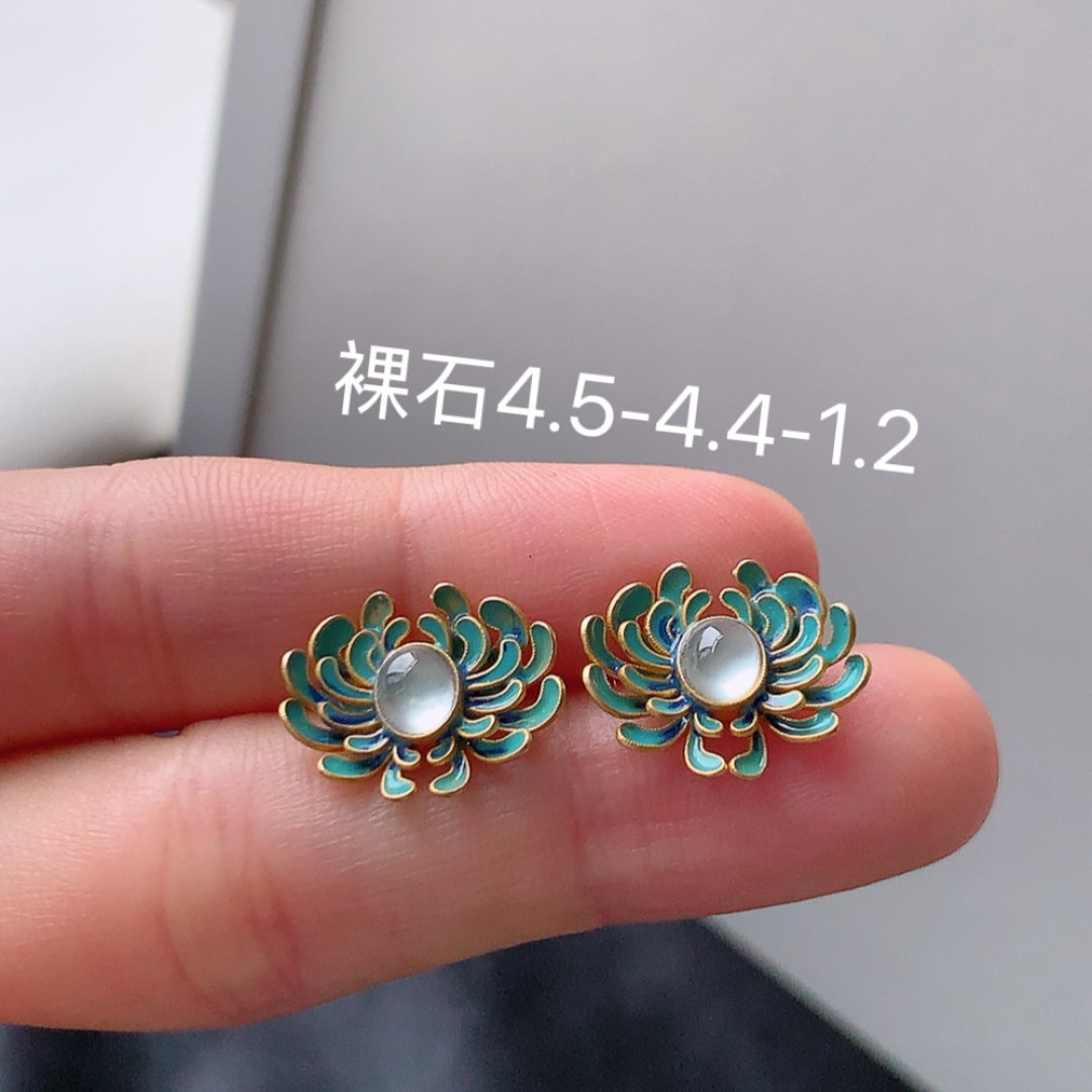耳钉 种老细腻水润，佩戴优雅时尚 货号41728，4.5-4.4-1.2