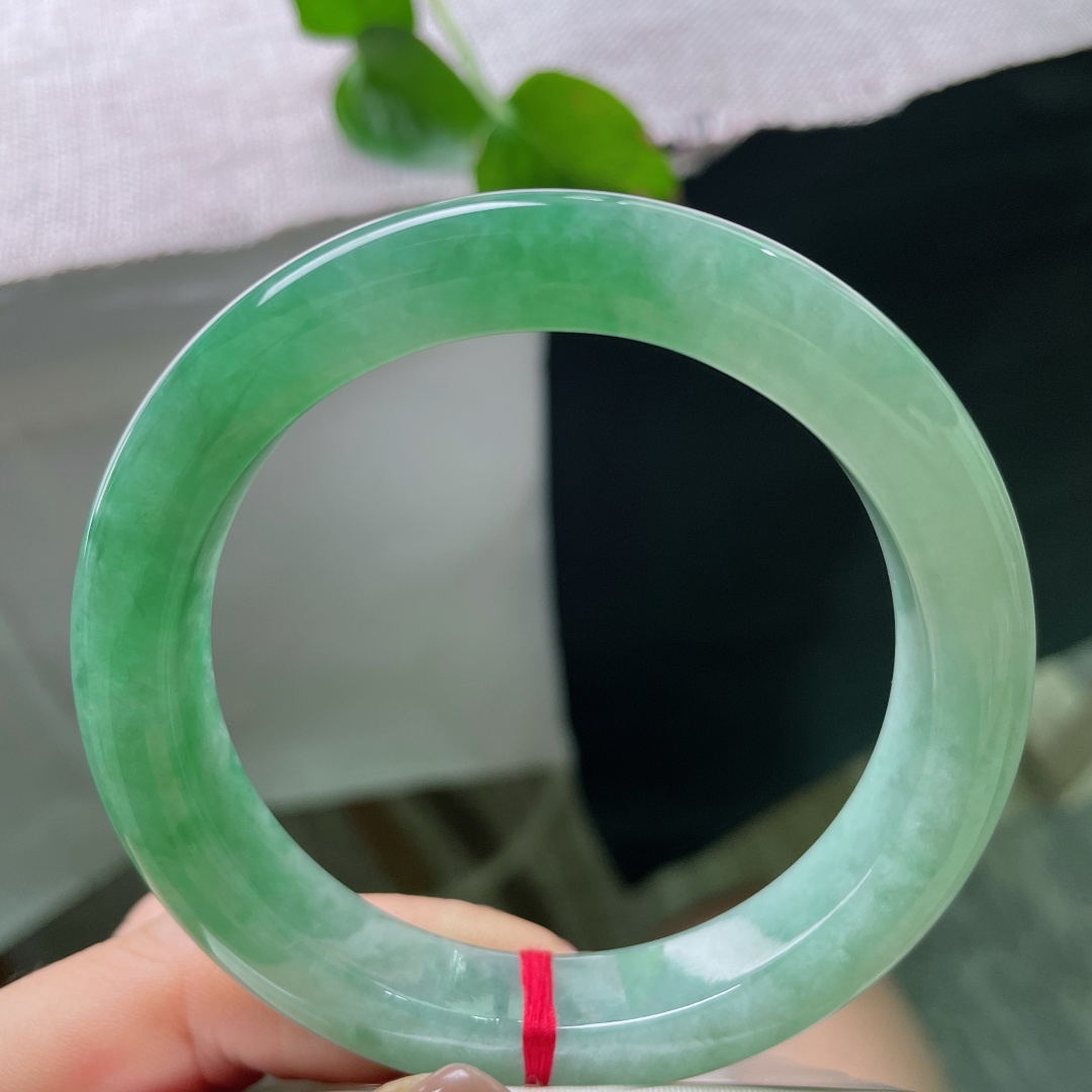 59/11.8/9.2，绿底正圈，青青子衿悠悠我心，充满生机和希望，种老，水头好，晶体纹，53424a