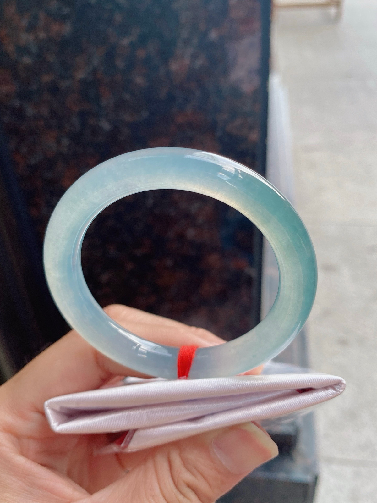 圈口51.5-9.1-8.9     【冰种晴圆条手镯】圈口51  52可戴  质地细腻   种水好