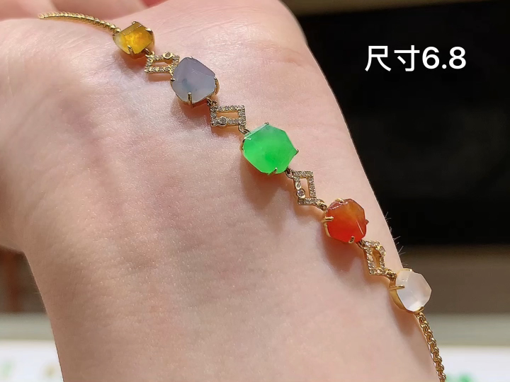 多彩手链 , 尺寸，6.8