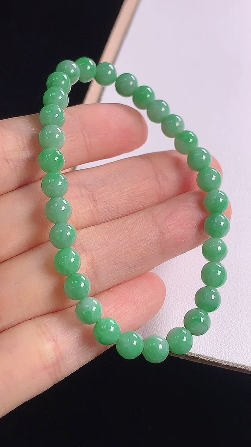 冰绿手链，尺寸:5.9-5.9mm 22