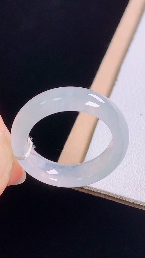 ️冰种指环，无裂，尺寸:圈口12/16.4-5.6-3.2mm 24