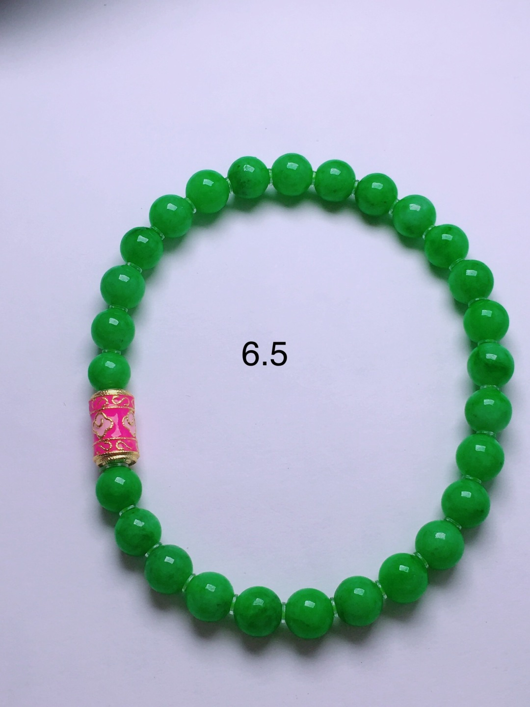 ️绿珠子手串，晶莹剔透，新颖时尚，6.5