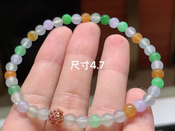 多彩手串  尺寸，4.7