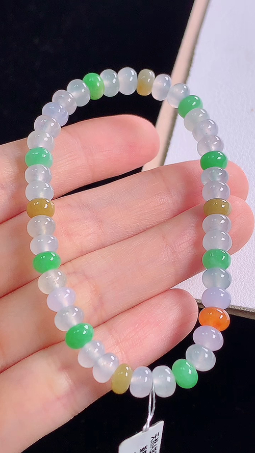️多彩手链，尺寸:5.9-3.7mm 25