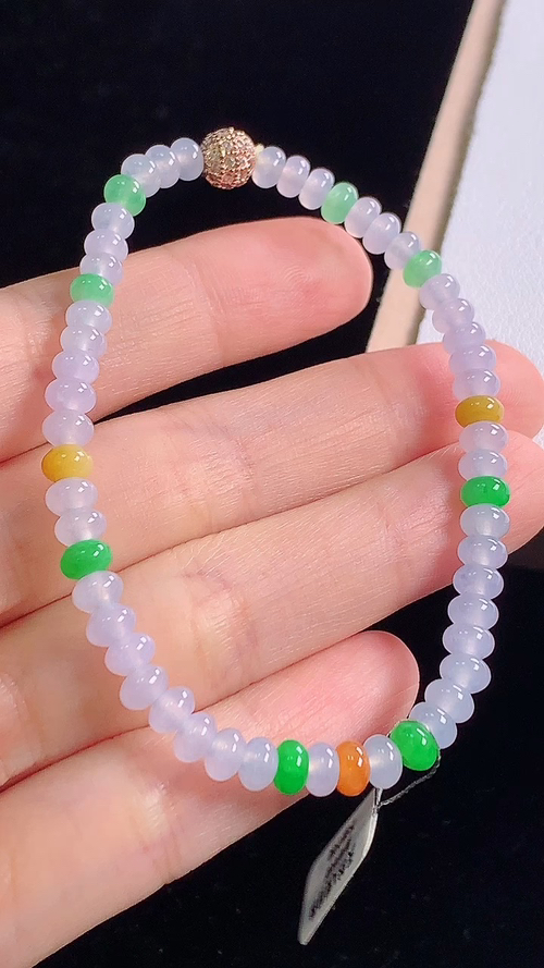 ️多彩手链，尺寸:5.0-2.9mm 25