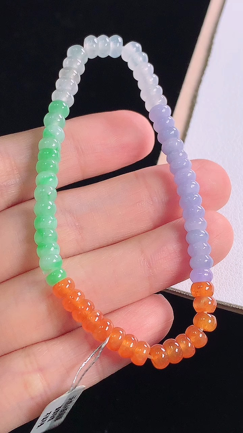 ️多彩手链，尺寸:5.1-2.7mm 25