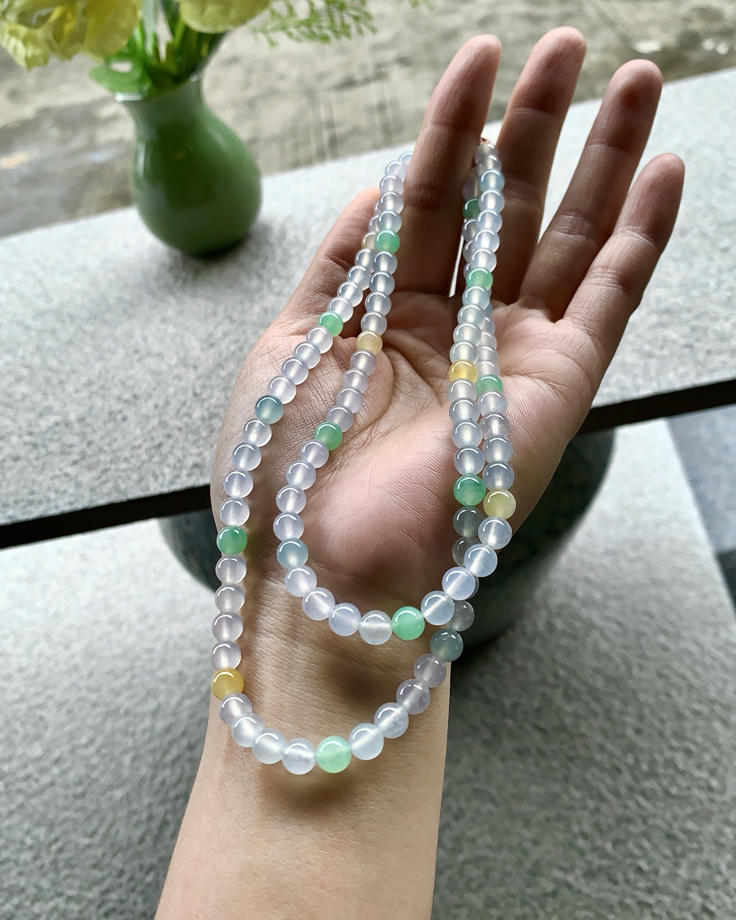 ️ 【多宝珠链】 尺寸：5.6/6 共110颗 温润有方，美玉藏韵