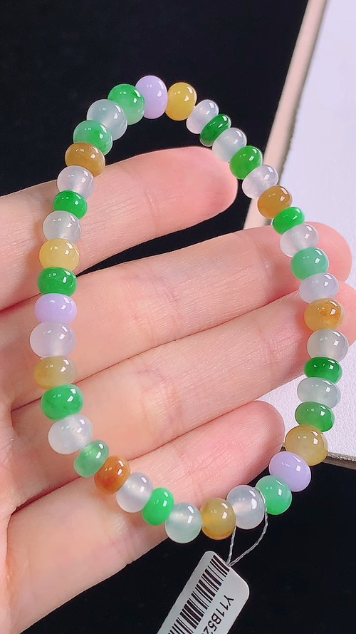 ️多彩手链，尺寸:6.8-4.6mm 25