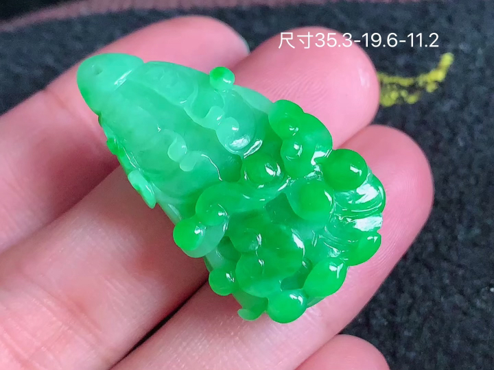 ️ 冰飘绿百财 老坑冰透 种老水足 水润光泽 性比高 无裂, 尺寸看图